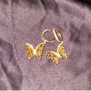 Bonita Mariposa Earrings- Light yellow